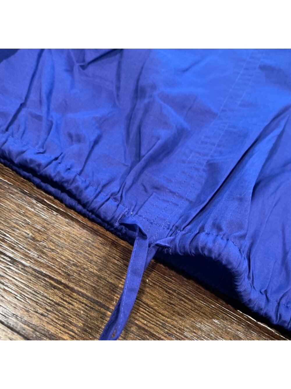 NWT J.Crew Drawstring-Waist Tank Top Sz S Cropped Sateen Indigo Blue Lightweight - Picture 5 of 11